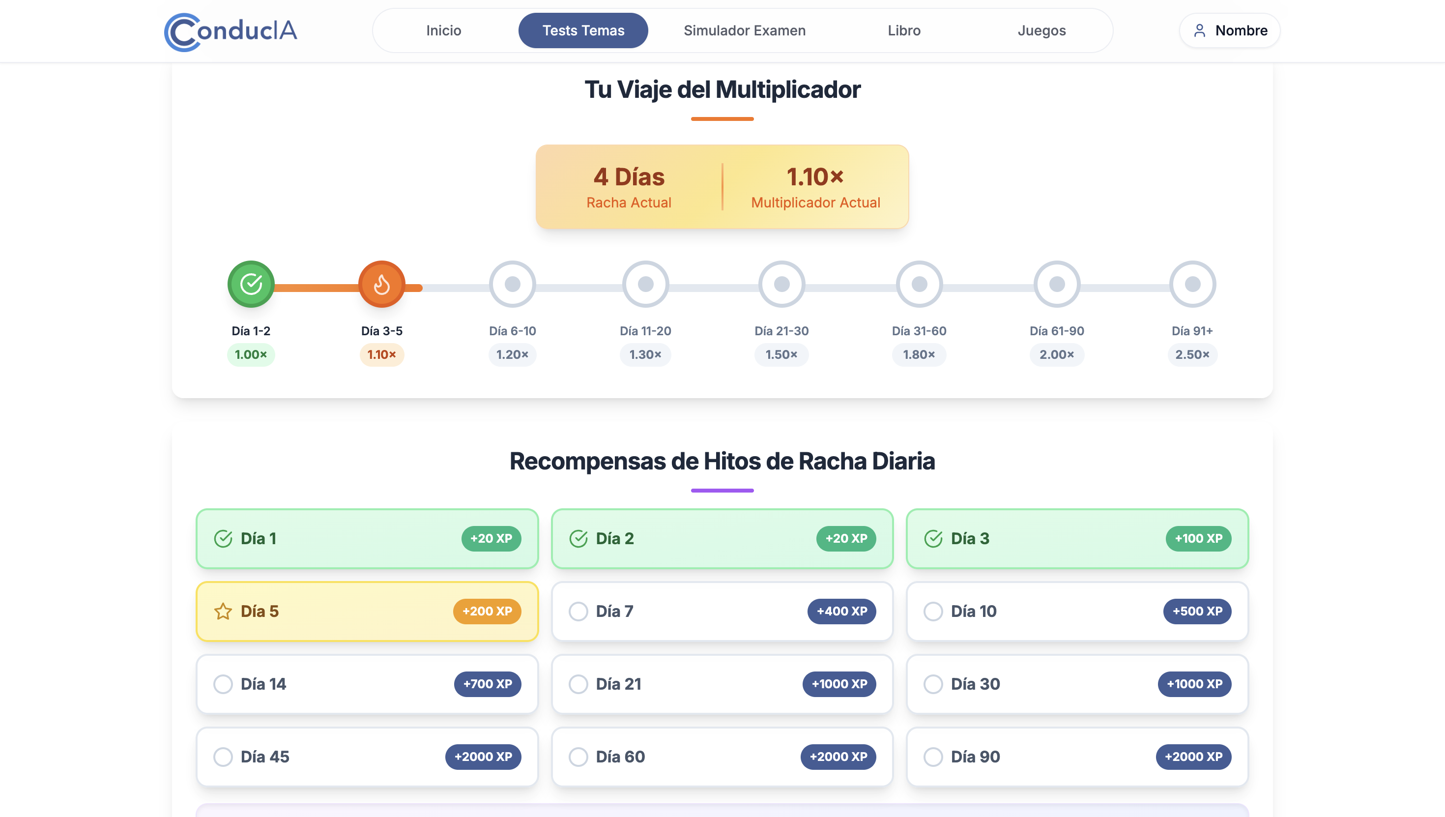 Daily Streak Feature